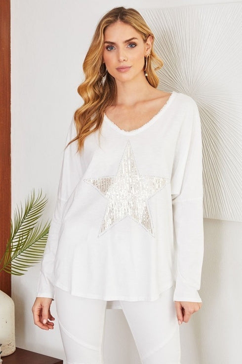 SEQUIN STAR TOP